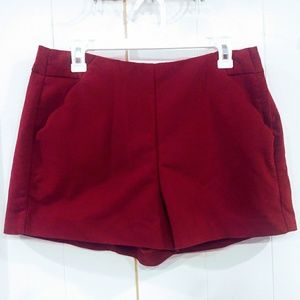 Candie's Burgundy Scalloped Pocket Shorts